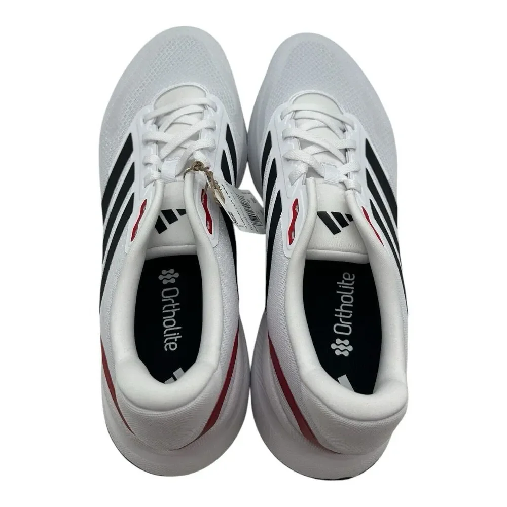 Adidas RunFalcon 5 Running Shoes Men's Size 11.5 WIDE White Black Scarlet IE0551